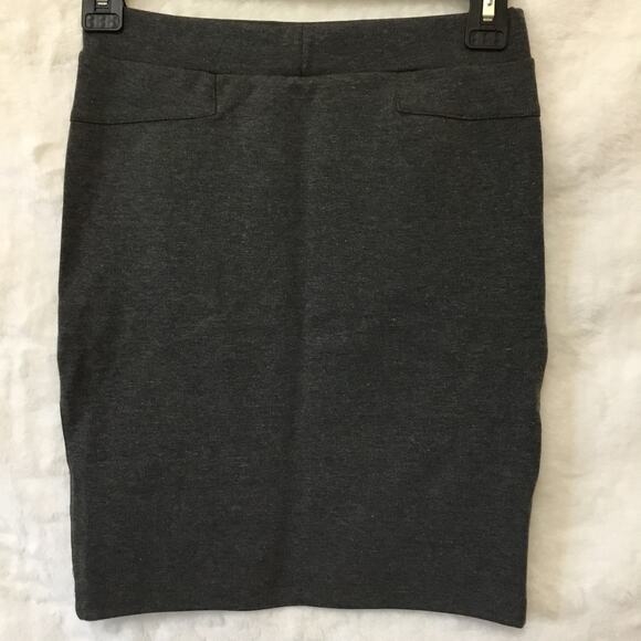 Eleven Paris Gray Knit Pencil Skirt - Picture 3 of 11
